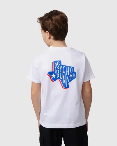 Psycho Bunny Kids Texas City Tee In White