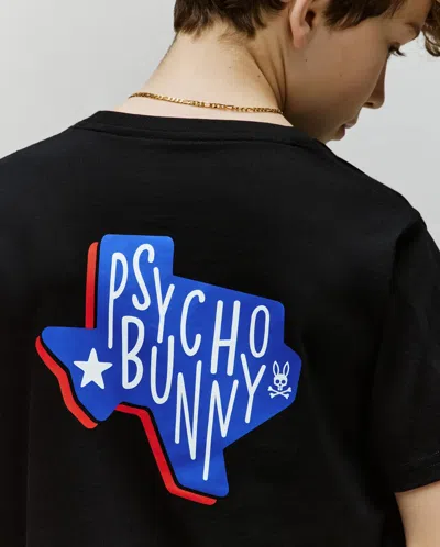 Psycho Bunny Kids Texas Tee In Black