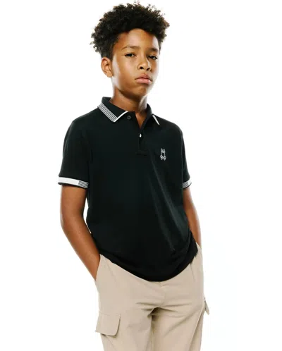 Psycho Bunny Kids Timmy Pique Polo In 001 Black
