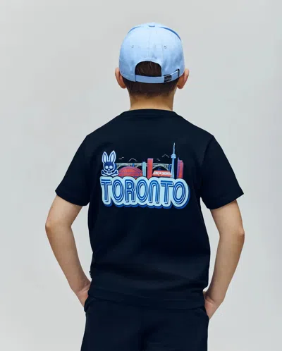 Psycho Bunny Kids Toronto Tee In Black