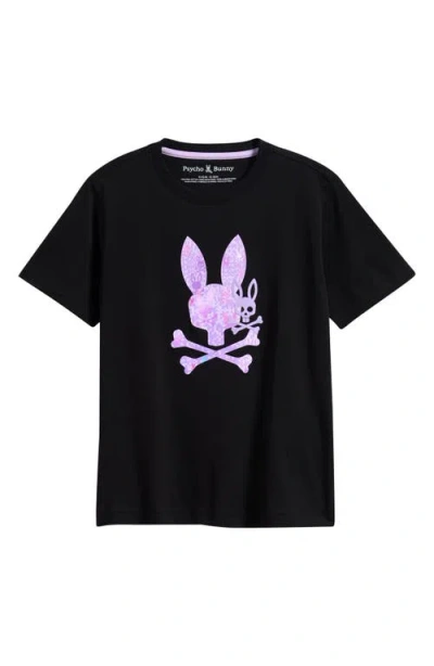 Psycho Bunny Kids' Van Graphic Cotton T-shirt In Black
