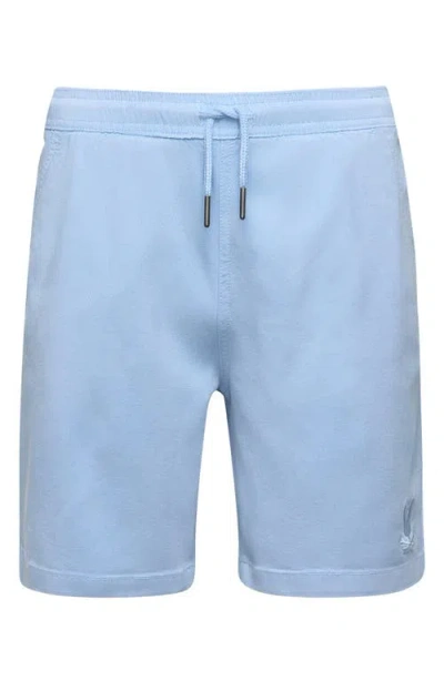 Psycho Bunny Kids' Willis Elastic Waist Chino Shorts In Blue