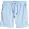 Psycho Bunny Kids' Willis Elastic Waist Chino Shorts In Windsurfer