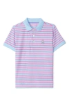 Psycho Bunny Kids' Willis Sport Stripe Polo In Windsurfer