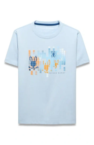 Psycho Bunny Kids' Zander Graphic T-shirt In Blue