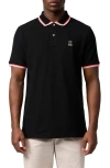 Psycho Bunny Kingsbury Tipped Piqué Polo In Black