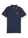 Psycho Bunny Lafayette Embroidered Stripe Polo North Sea Shirt B6k964u1pc-nrs In Blue