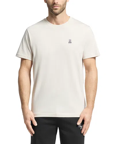 Psycho Bunny Lassic Short Sleeve Embroidered Logo Tee In Naural Linen