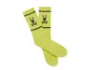 Psycho Bunny Lemon Pulp/black Men's Crew Socks B6f456s1pb-lemp In Green
