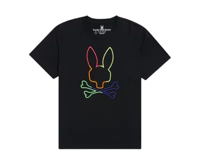 Psycho Bunny Leo Bunny Black/multi Men's Big &tall Tee Shirt B9u245s1pc-blk