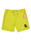 Psycho Bunny Leo Hydrochromic Swim Shorts In Yellow