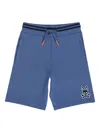 Psycho Bunny Liam Logo-patch Elastic-waist Shorts In Blue