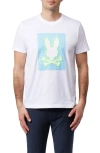 Psycho Bunny Livingston Cotton Graphic T-shirt In White