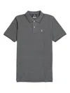 Psycho Bunny Logan Logo-embroidered Polo Shirt In Gray