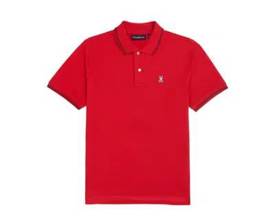Psycho Bunny Logan Polo Ruby Red Men's Shirt B6k136x1pc-rbrd
