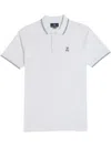 Psycho Bunny Landon Pima Cotton Tipped Regular Fit Polo Shirt In White