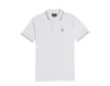 Psycho Bunny Landon Pima Cotton Tipped Regular Fit Polo Shirt In White