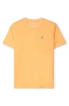 Psycho Bunny Logan Tipped Crewneck T-shirt In Mock Orange