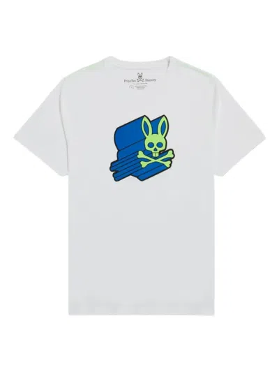 Psycho Bunny Logo Asher T-shirt In White