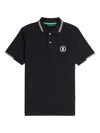 Psycho Bunny Santa Fe Pique Polo Black B6k218y1pc-blk In Black