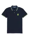 Psycho Bunny Logo-patch Polo Shirt In Blue