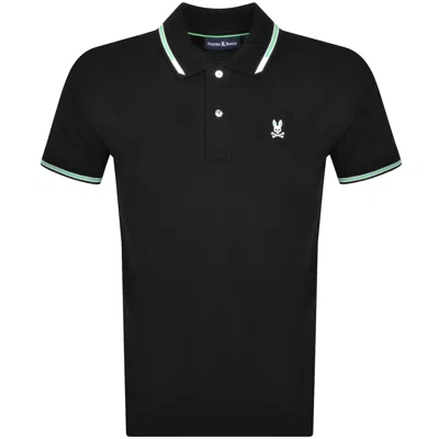 Psycho Bunny Logo Short Sleeve Polo Shirt Black