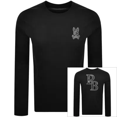 Psycho Bunny Long Sleeve Rowen T Shirt Black