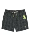 Psycho Bunny Lukas Hand Drawn Swim Shorts In Gray