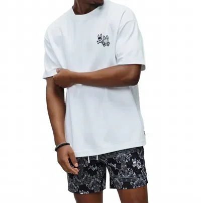 Psycho Bunny Luke Back Graphic Tee In White