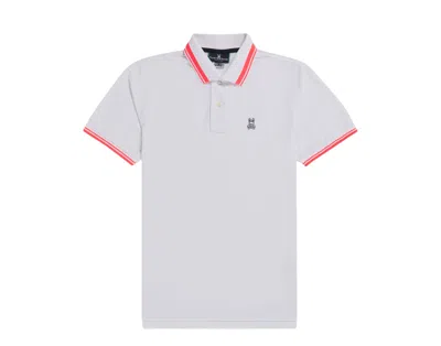 Psycho Bunny Luke Sport Polo White/neon Men's Shirt B6k160s1pb-wht