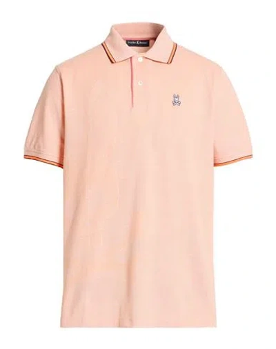 Psycho Bunny Man Polo Shirt Apricot Size 42 Cotton In Orange