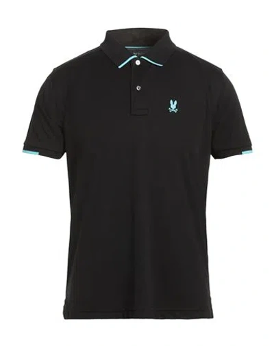 Psycho Bunny Man Polo Shirt Black Size 3 Polyester