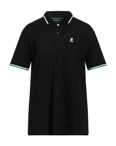 Psycho Bunny Man Polo Shirt Black Size 4 Pima Cotton In Multi