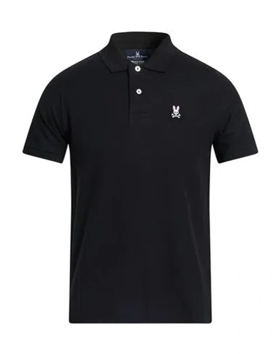 Psycho Bunny Man Polo Shirt Black Size 44 Pima Cotton