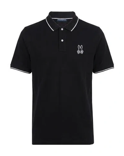 Psycho Bunny Man Polo Shirt Black Size 7 Pima Cotton