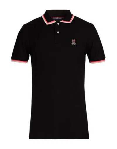 Psycho Bunny Man Polo Shirt Black Size 8 Pima Cotton