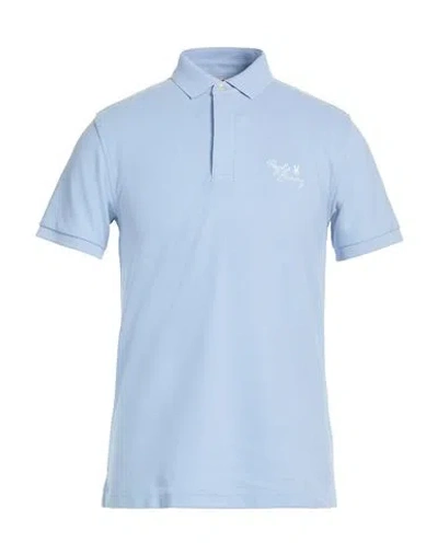 Psycho Bunny Man Polo Shirt Light Blue Size 3 Pima Cotton