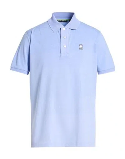Psycho Bunny Man Polo Shirt Light Blue Size 42 Pima Cotton