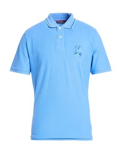 Psycho Bunny Man Polo Shirt Light Blue Size 5 Pima Cotton