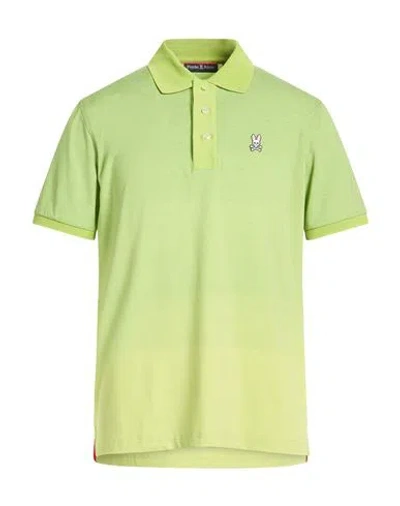 Psycho Bunny Man Polo Shirt Light Green Size 42 Pima Cotton
