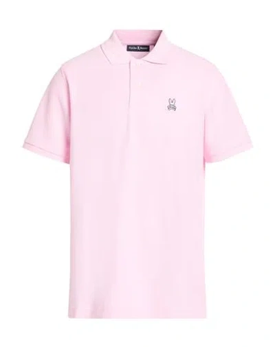 Psycho Bunny Man Polo Shirt Light Pink Size 42 Pima Cotton