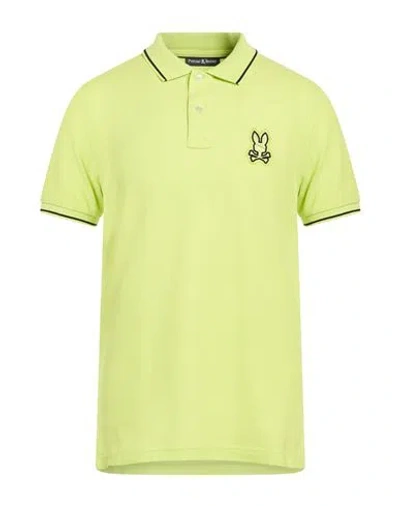 Psycho Bunny Man Polo Shirt Lime Green Size 4 Pima Cotton In Multi