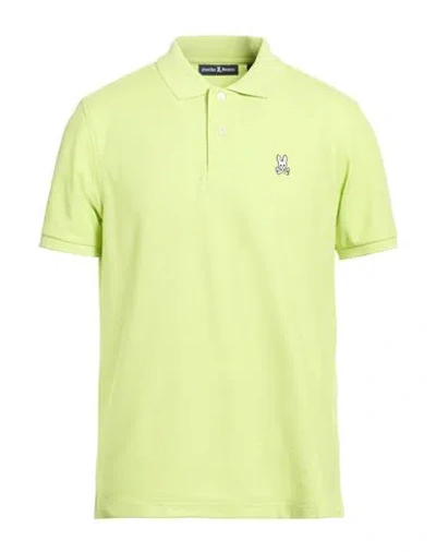 Psycho Bunny Man Polo Shirt Lime Green Size 42 Pima Cotton