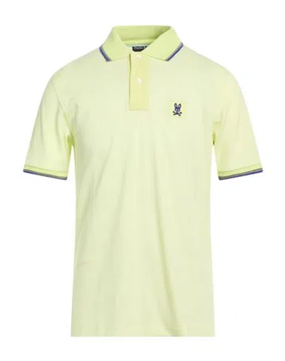 Psycho Bunny Man Polo Shirt Lime Green Size 42 Pima Cotton