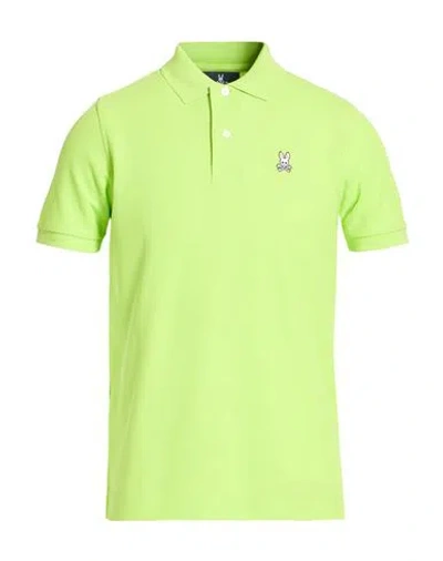 Psycho Bunny Man Polo Shirt Lime Green Size 44 Pima Cotton