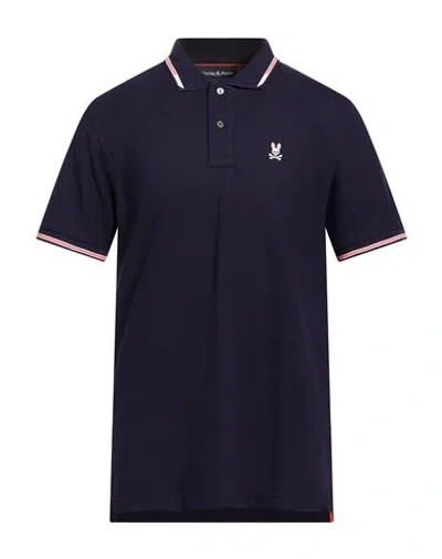 Psycho Bunny Man Polo Shirt Midnight Blue Size 3 Pima Cotton