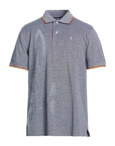Psycho Bunny Man Polo Shirt Midnight Blue Size 42 Cotton