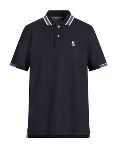 Psycho Bunny Man Polo Shirt Midnight Blue Size 42 Pima Cotton
