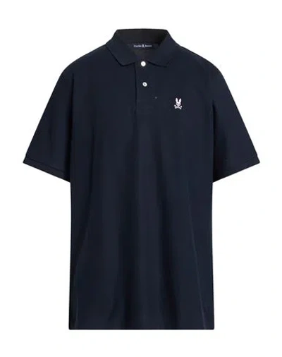 Psycho Bunny Man Polo Shirt Midnight Blue Size 46 Pima Cotton