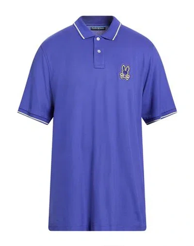 Psycho Bunny Man Polo Shirt Purple Size 7 Pima Cotton
